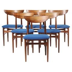 Set of Six Danish Modern Dining Chairs in Rosewood
