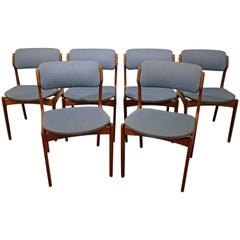 Set of Six Danish Modern Erik Buch for O.D. Mobler Teak Dining Chairs