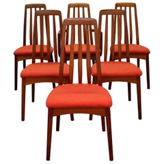 Set of Six Danish Modern Hornslet Style Teak Dining Chairs