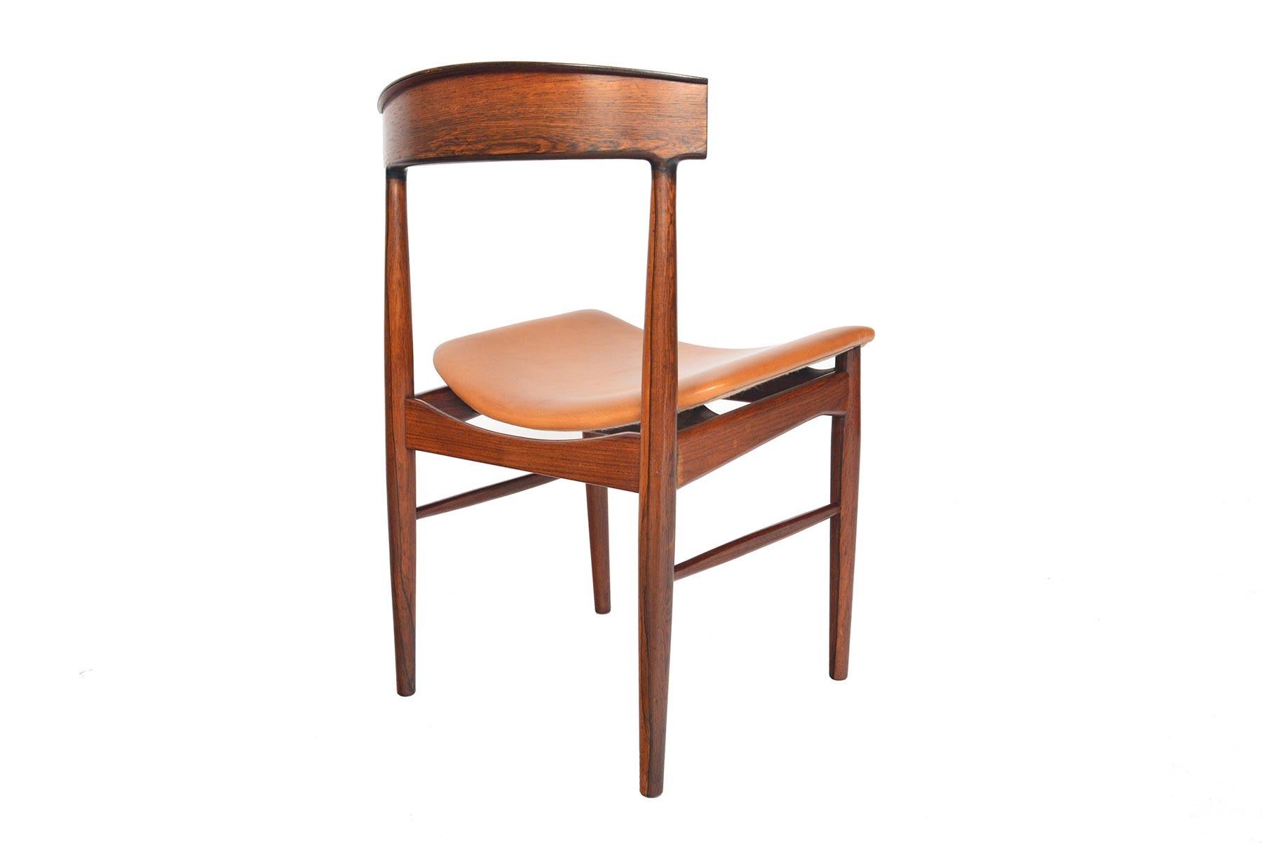 Scandinavian Modern Set of Six Danish Modern Model 10 Rosewood Dining Chairs by Johannes Andersen