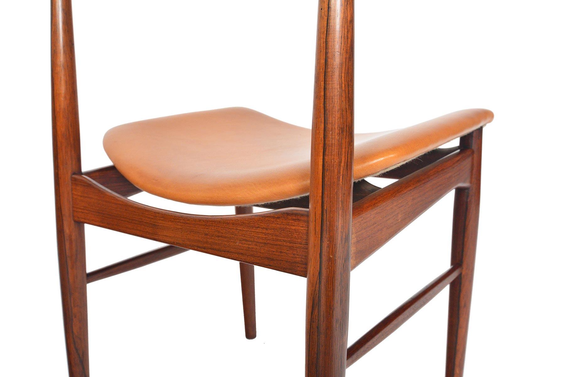 Set of Six Danish Modern Model 10 Rosewood Dining Chairs by Johannes Andersen In Excellent Condition In Berkeley, CA