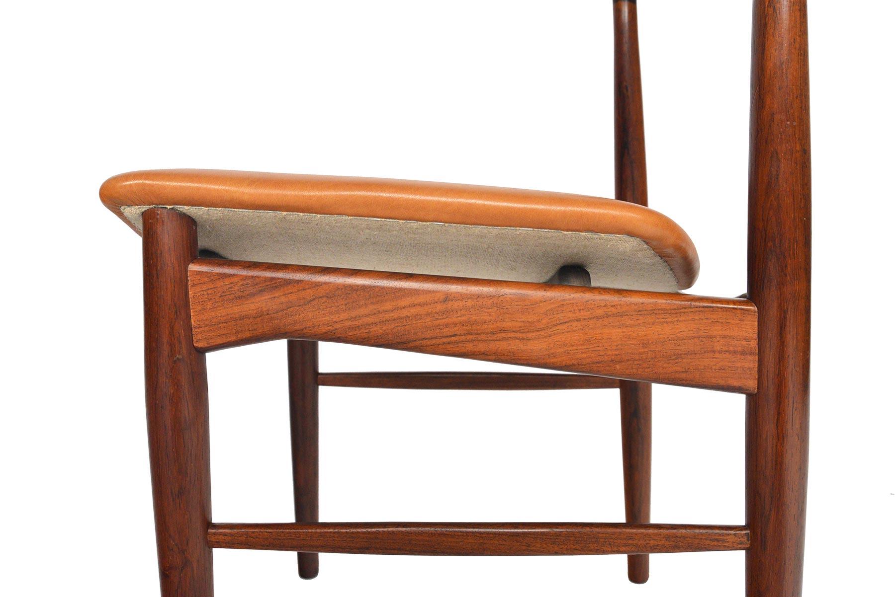 Set of Six Danish Modern Model 10 Rosewood Dining Chairs by Johannes Andersen 1