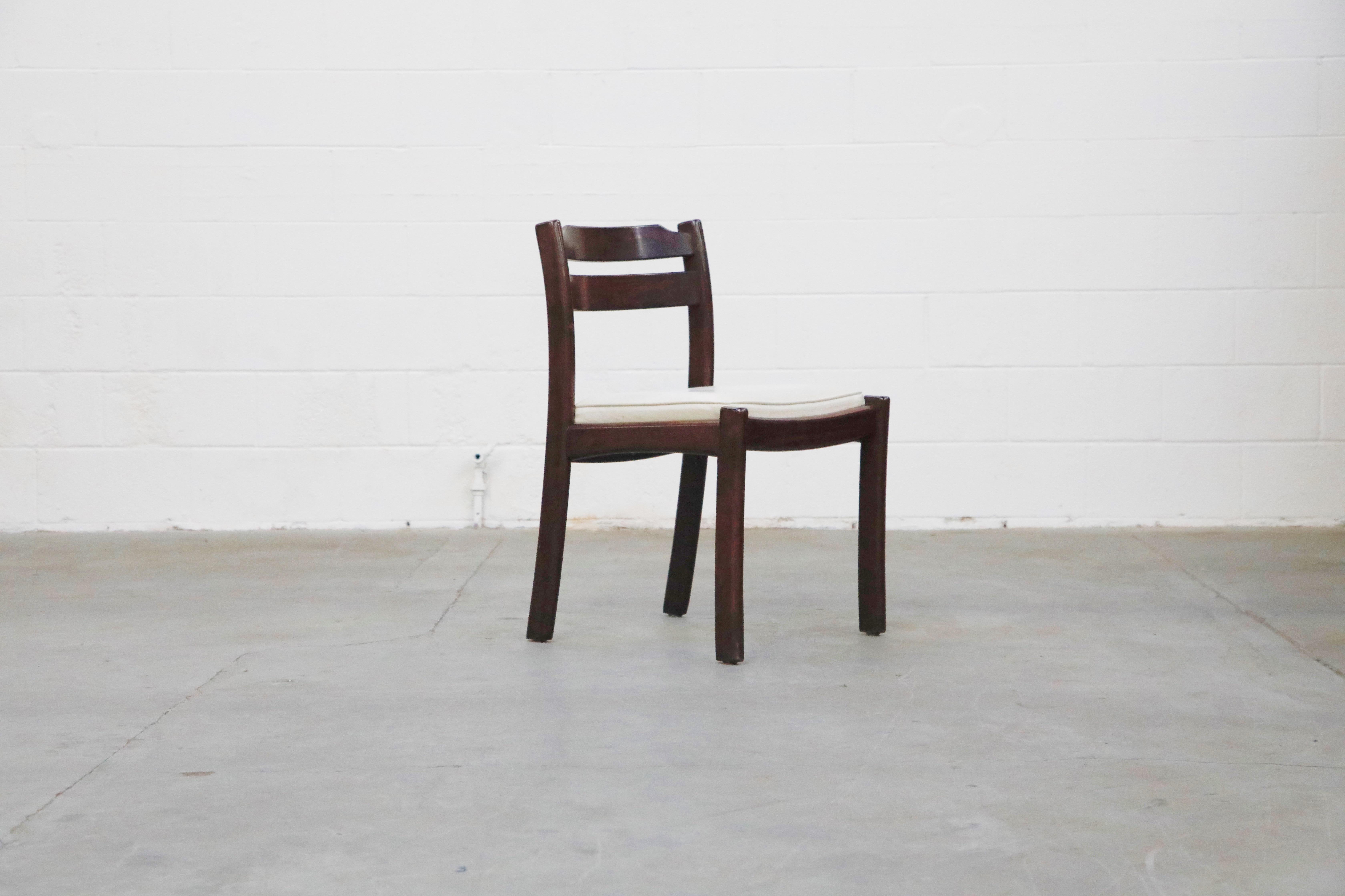 Set of Six Danish Modern Rosewood Dining Chairs by Dyrlund, circa 1960s, Signed 4