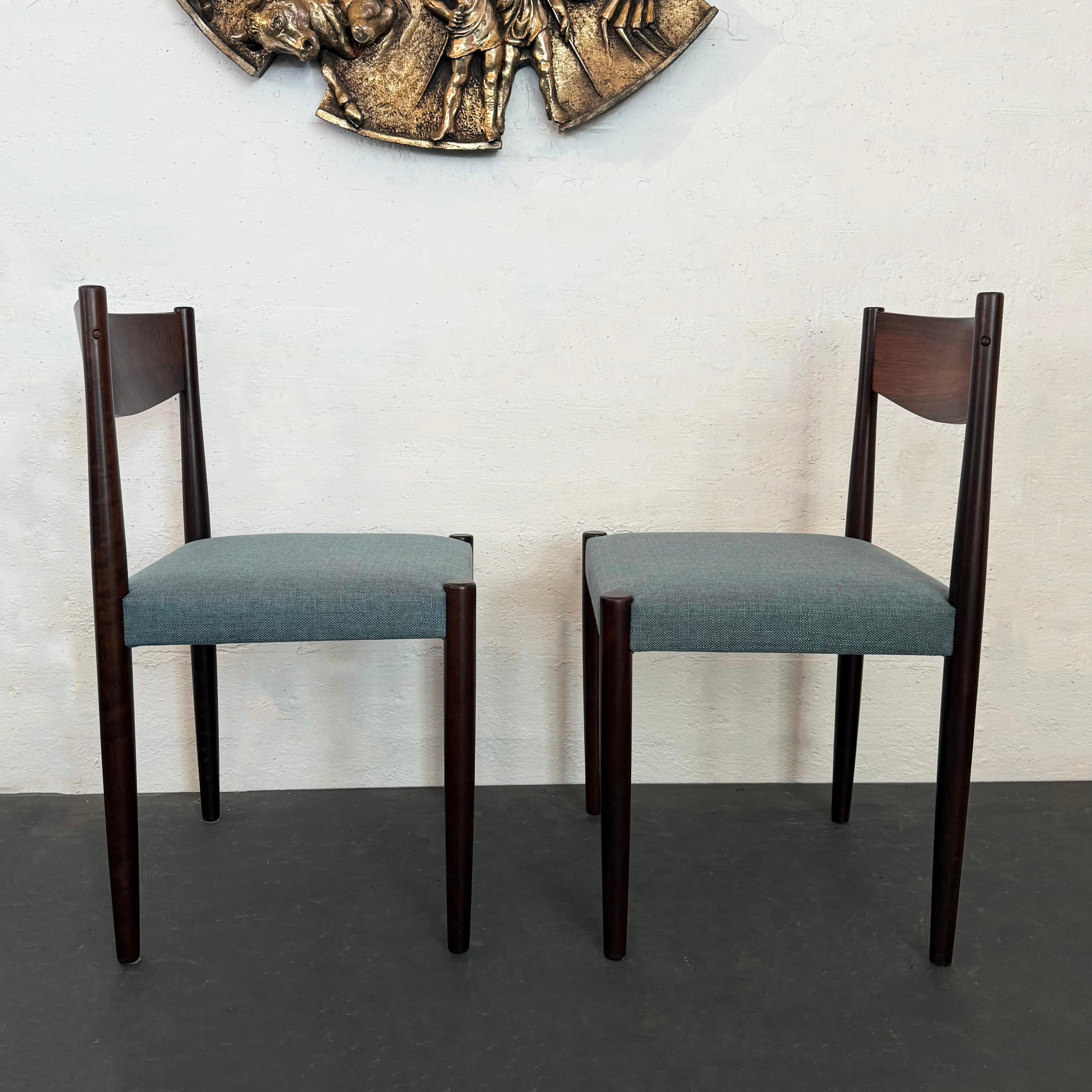 Set di sei sedie da pranzo moderne danesi in palissandro di Poul Volther per Rojle Frem in vendita 1