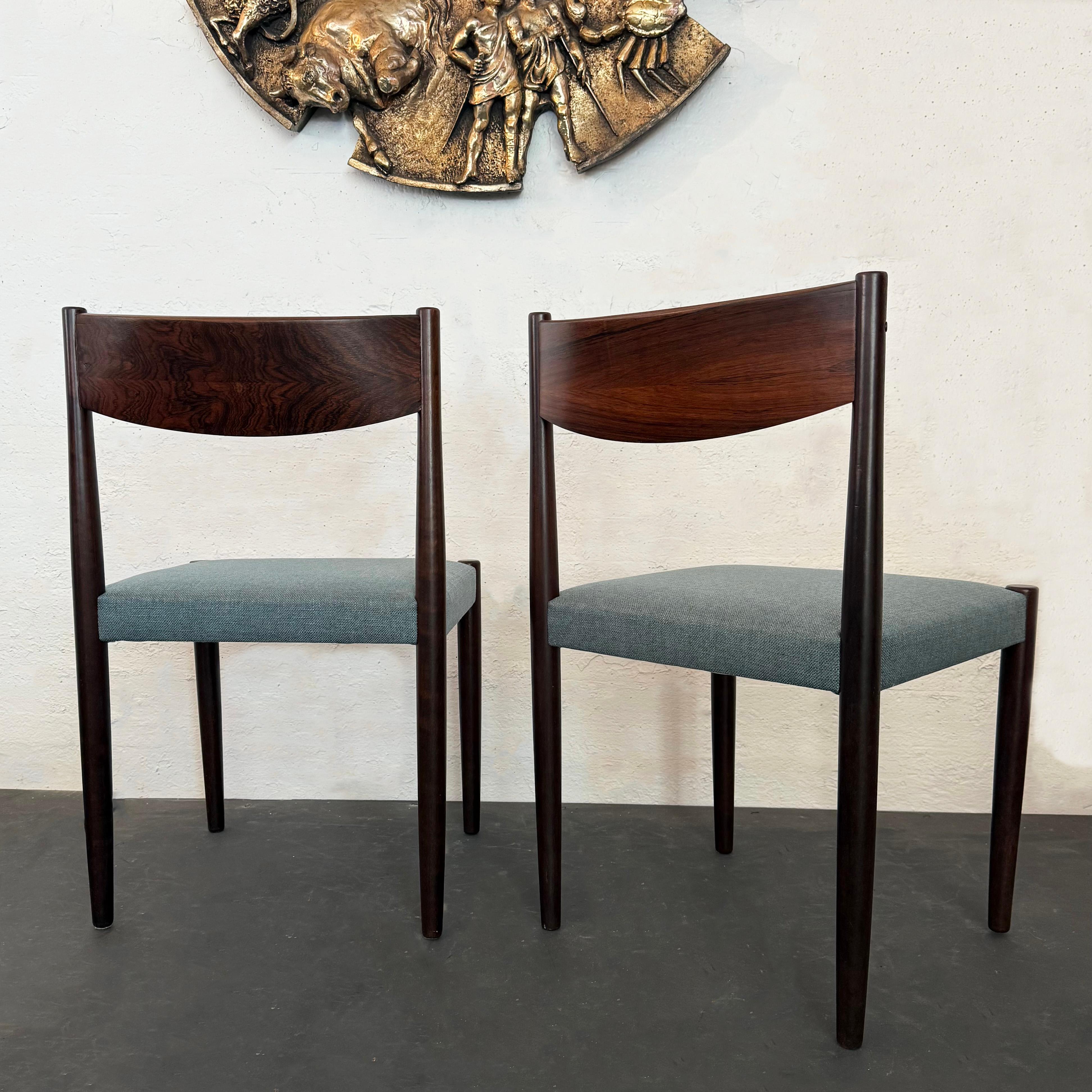 Set di sei sedie da pranzo moderne danesi in palissandro di Poul Volther per Rojle Frem in vendita 2
