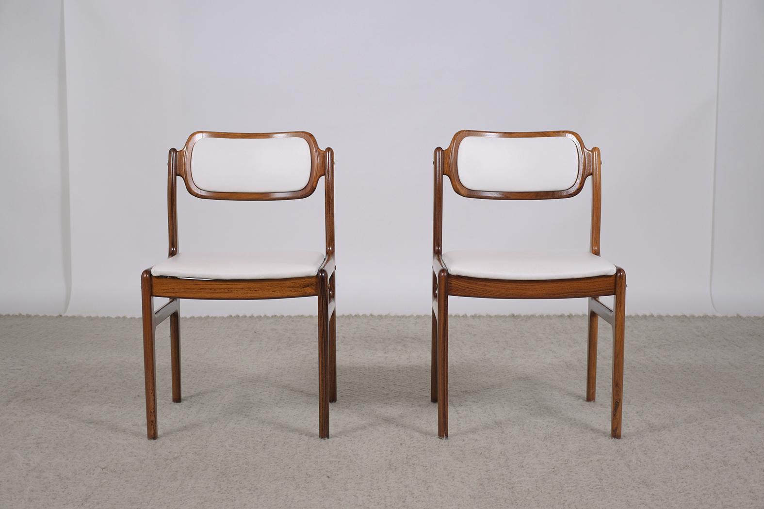 Mid-Century Modern Set of Six Danish Modern Rosewood Dining Chairs