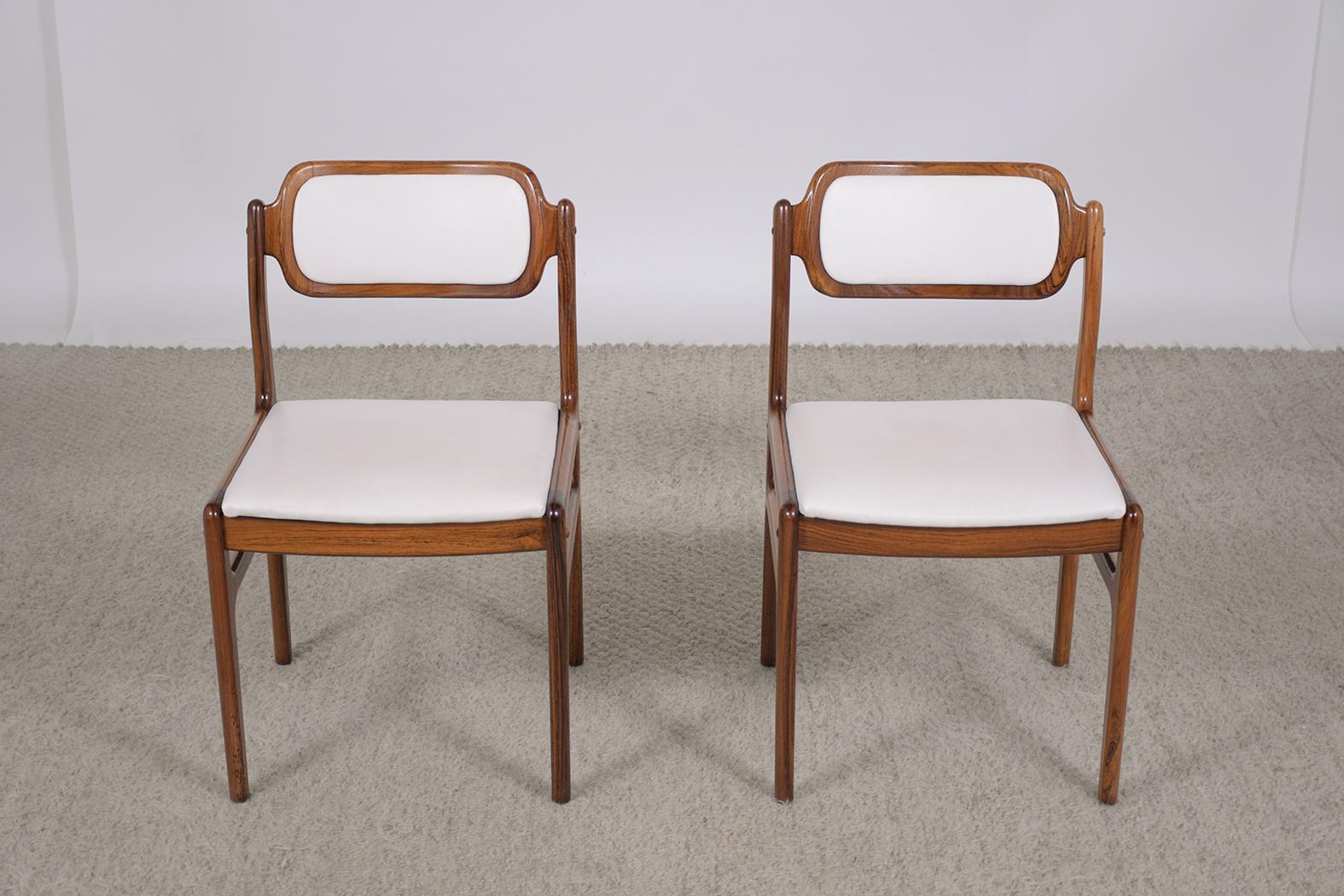 Hand-Crafted Set of Six Danish Modern Rosewood Dining Chairs