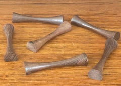 Ensemble de six porte-couteaux modernes danois en bois de rose par Michael Bloch pour Danmark