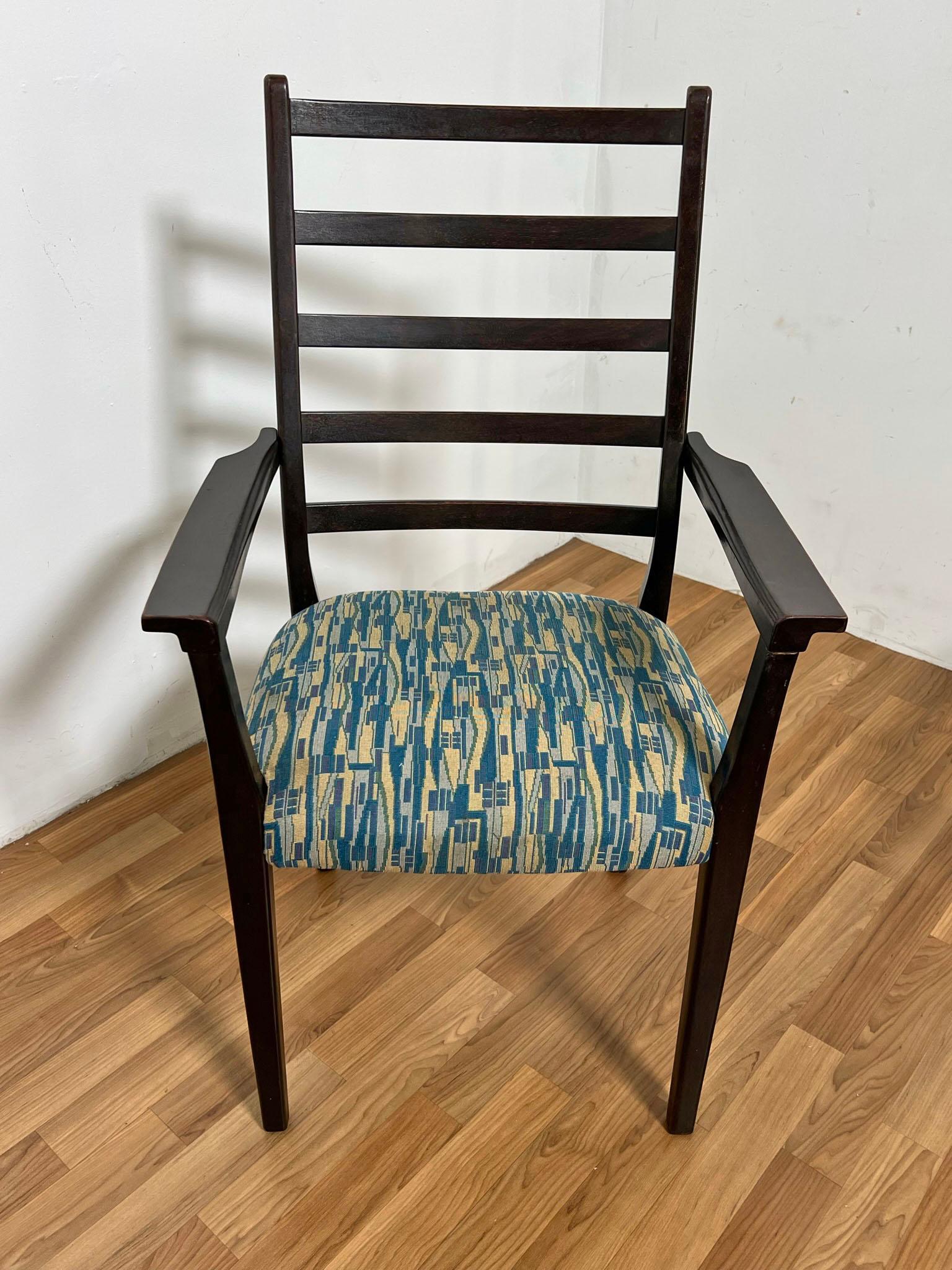 Set of Six Danish Modern Rosewood Ladder Back Dining Chairs by Svegards, Sweden 2