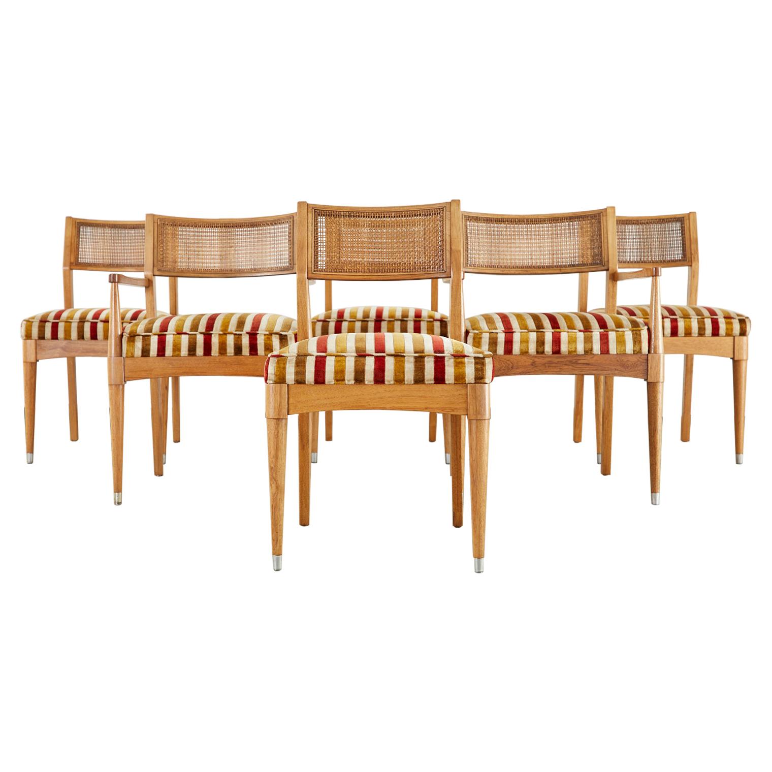 Set of Six Danish Modern Style Walnut Dining Chairs