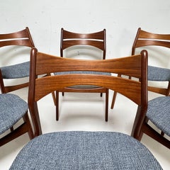 Set of Six Danish Modern Teak Dining Chairs by Erik Buch