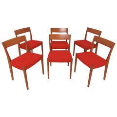 Set of Six Danish Modern Teak Dining Chairs by Svegards, Sweden