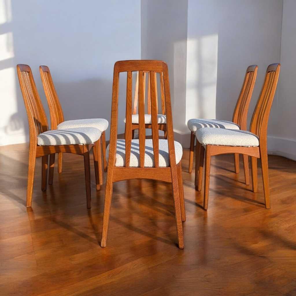 Set of Six Danish Modern Teak Dining Chairs, c. 1960s For Sale 4