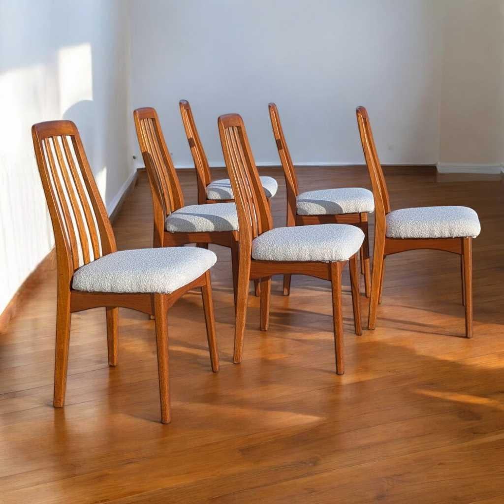 Set of Six Danish Modern Teak Dining Chairs, c. 1960s For Sale 5