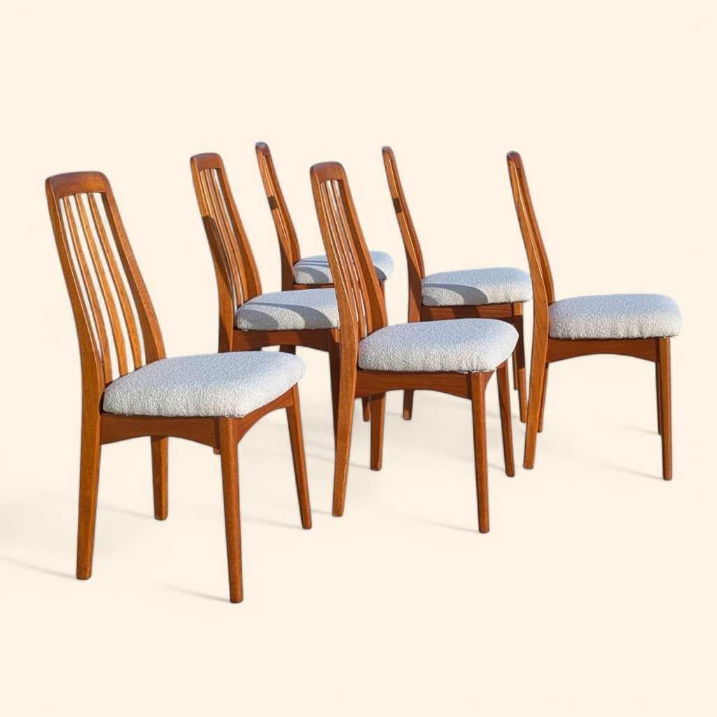 Set of Six Danish Modern Teak Dining Chairs, c. 1960s For Sale 6