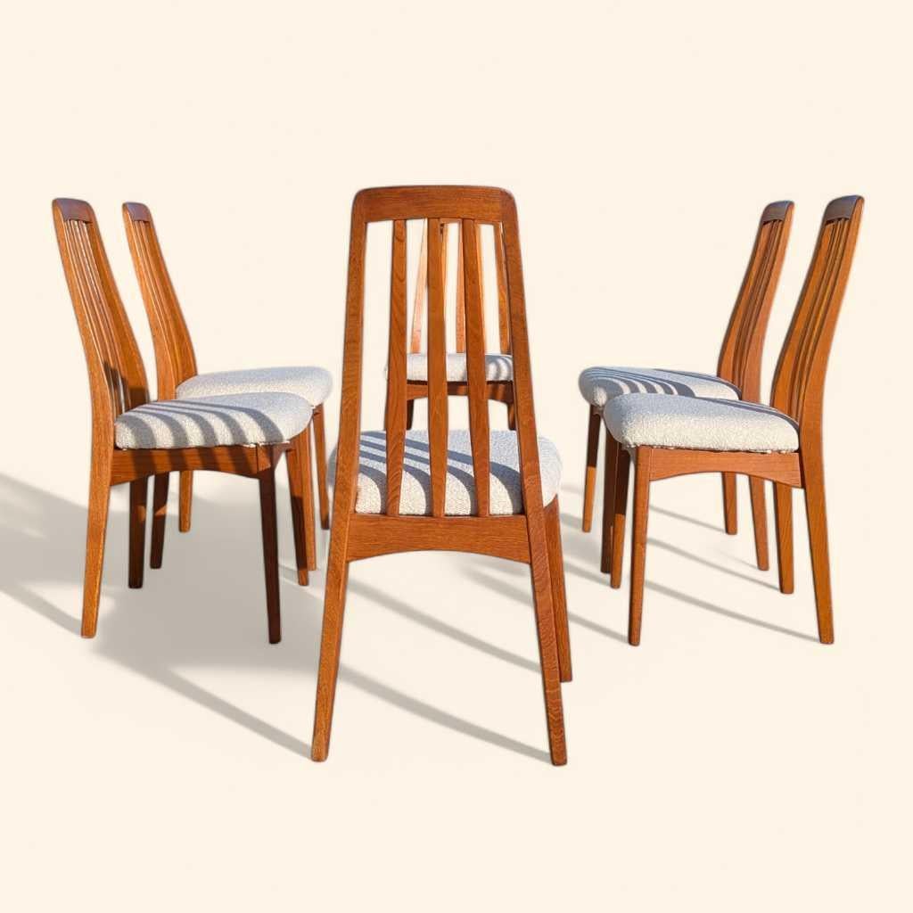 Set of Six Danish Modern Teak Dining Chairs, c. 1960s For Sale 1
