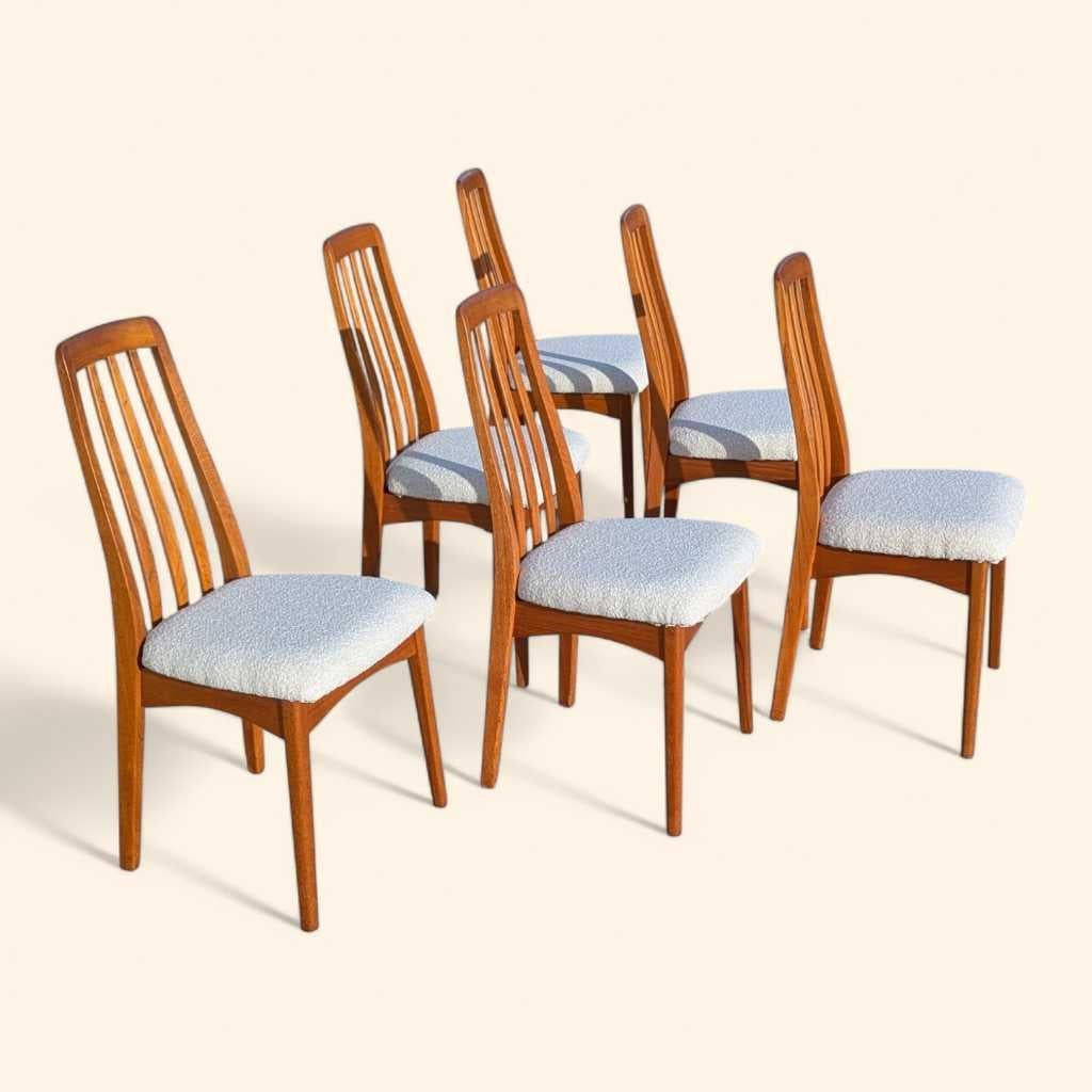 Set of Six Danish Modern Teak Dining Chairs, c. 1960s For Sale 2