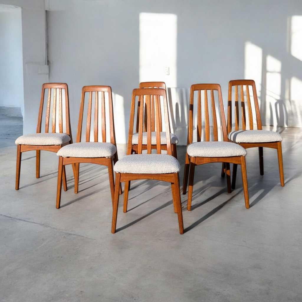 Set of Six Danish Modern Teak Dining Chairs, c. 1960s For Sale 3