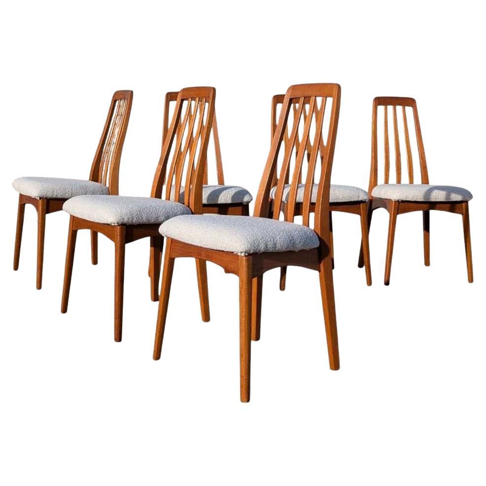 Set of Six Danish Modern Teak Dining Chairs, c. 1960s For Sale