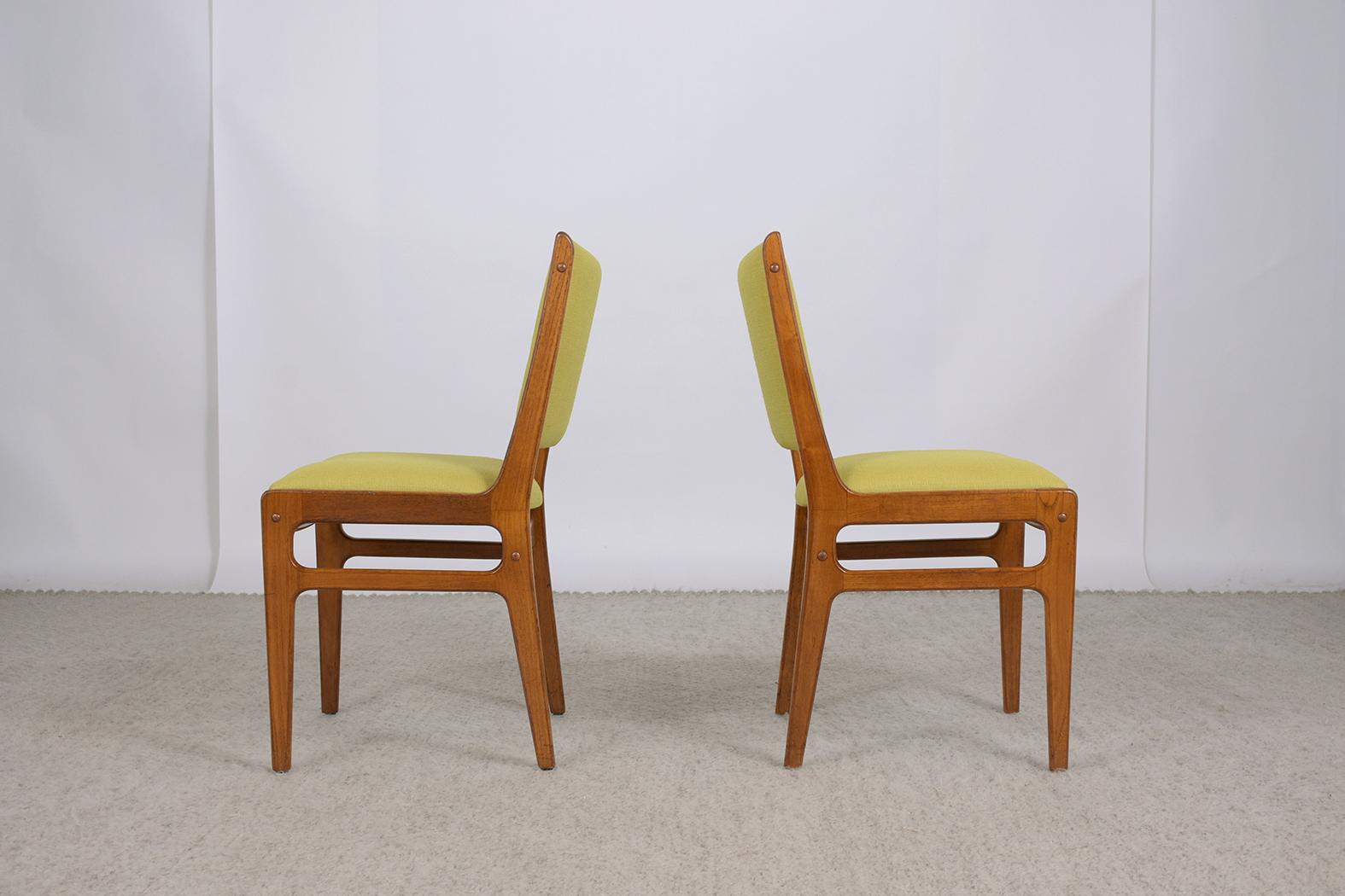 Set of Six Mid Century Danish Teak Dining Chairs 5