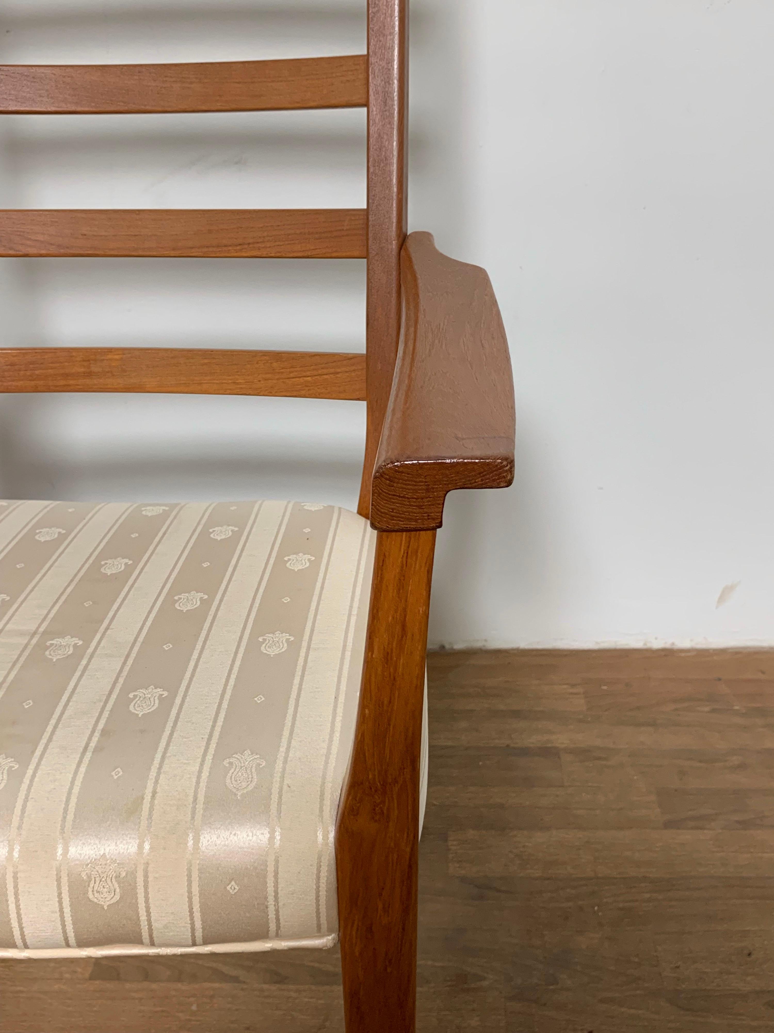 Set of Six Danish Modern Teak Ladder Back Dining Chairs by Svegards, Sweden 1