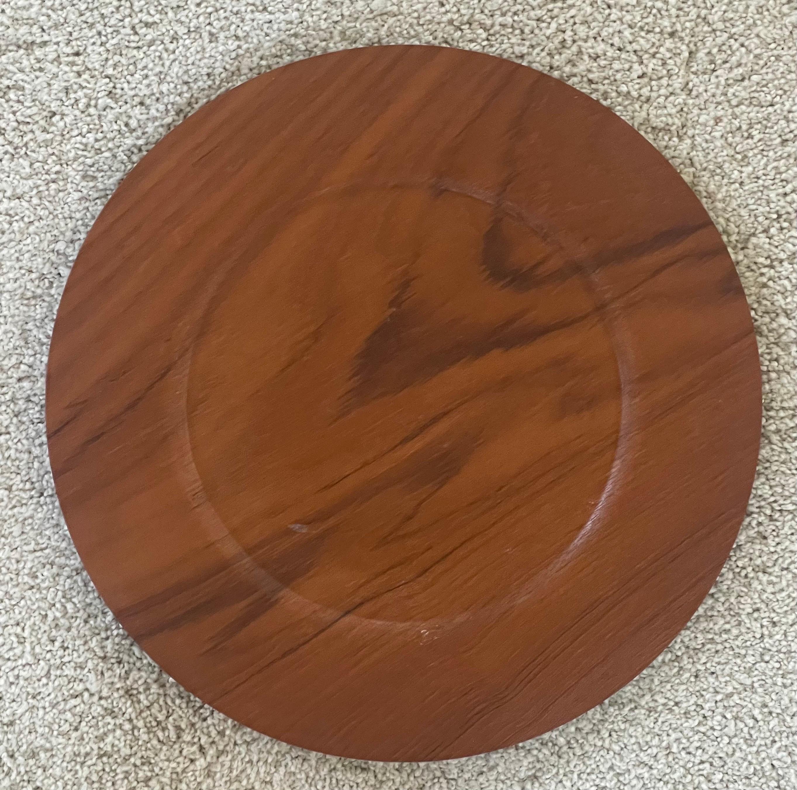 Set of Six Danish Modern Teak Plates / Chargers by Morsbak For Sale 4