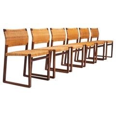 Set of Six Danish Rosewood Dining Chairs by Børge Mogensen