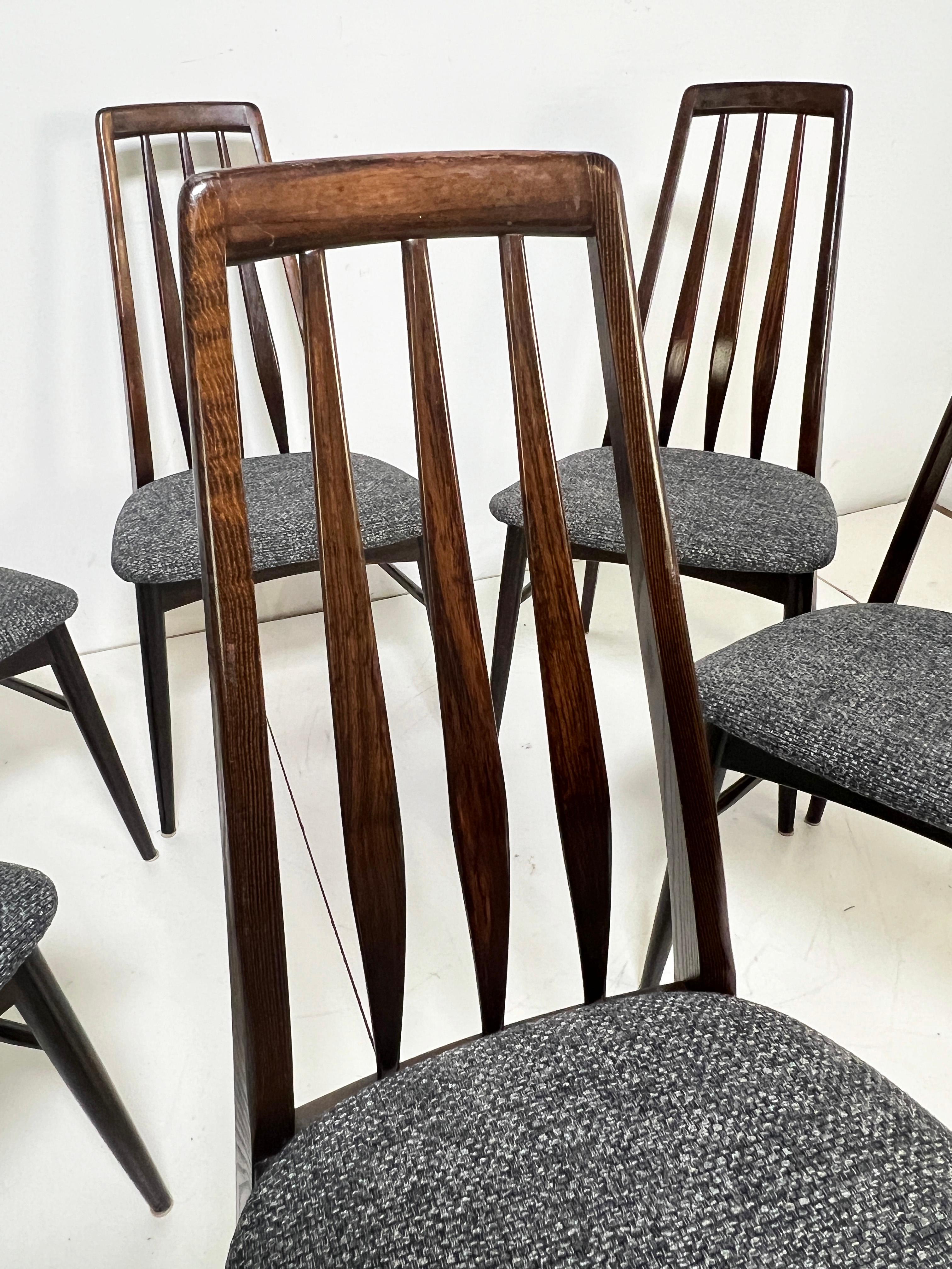 Scandinave moderne Ensemble de six chaises de salle à manger danoises en bois de rose 