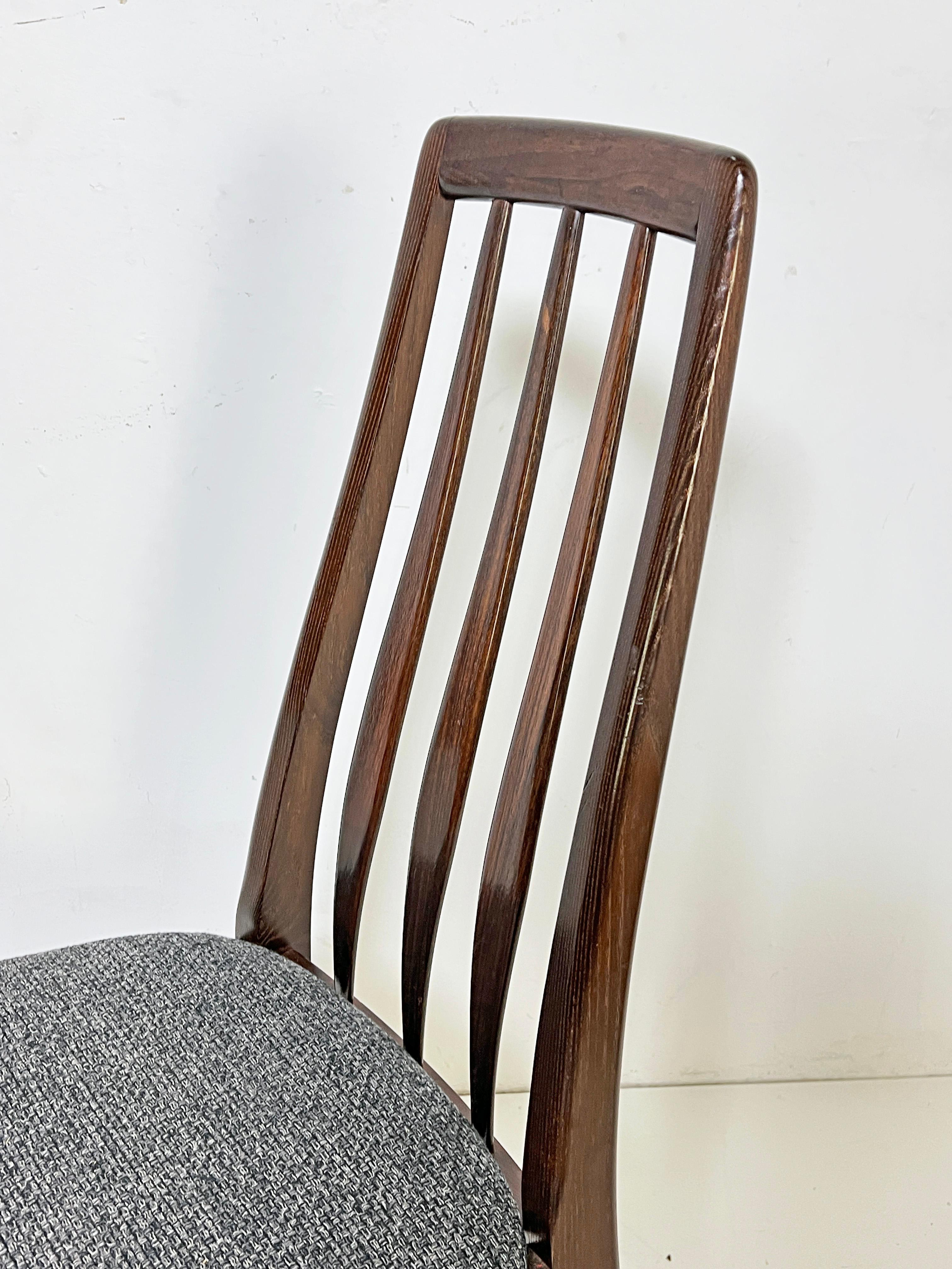 Ensemble de six chaises de salle à manger danoises en bois de rose 