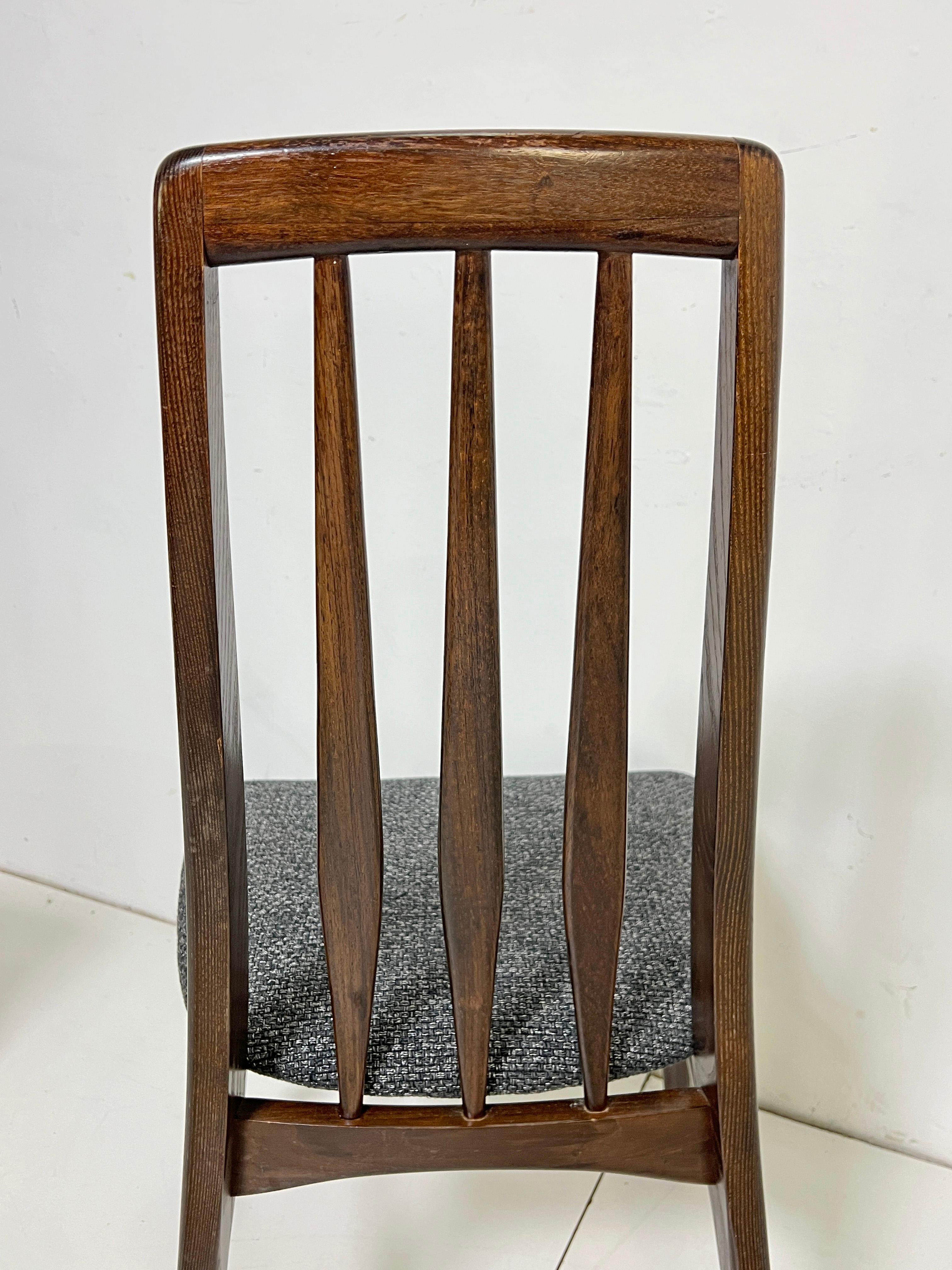 Ensemble de six chaises de salle à manger danoises en bois de rose 