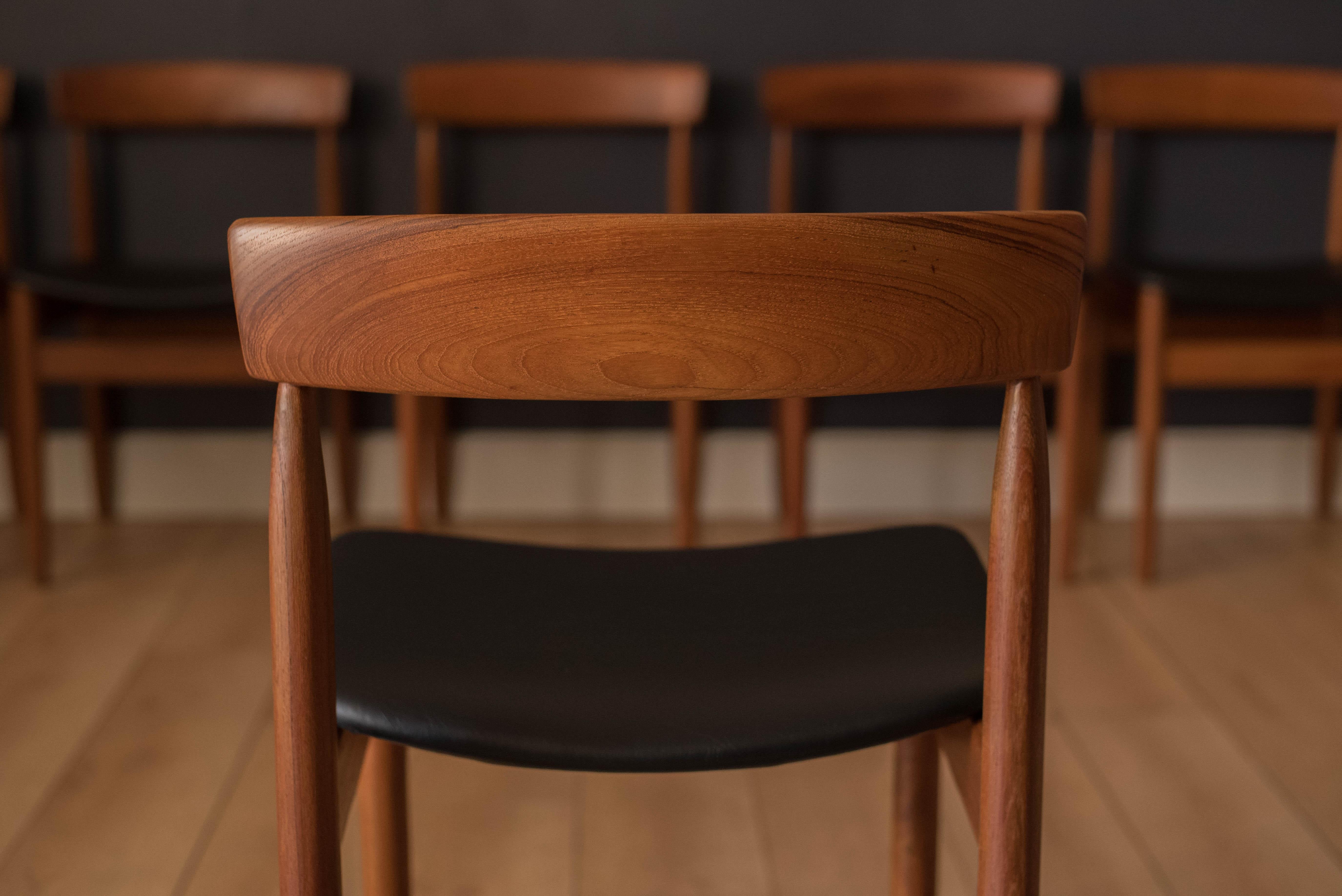 Set of Six Danish Teak Dining Chairs by Arne Hovmand-Olsen for Mogens Kold 5