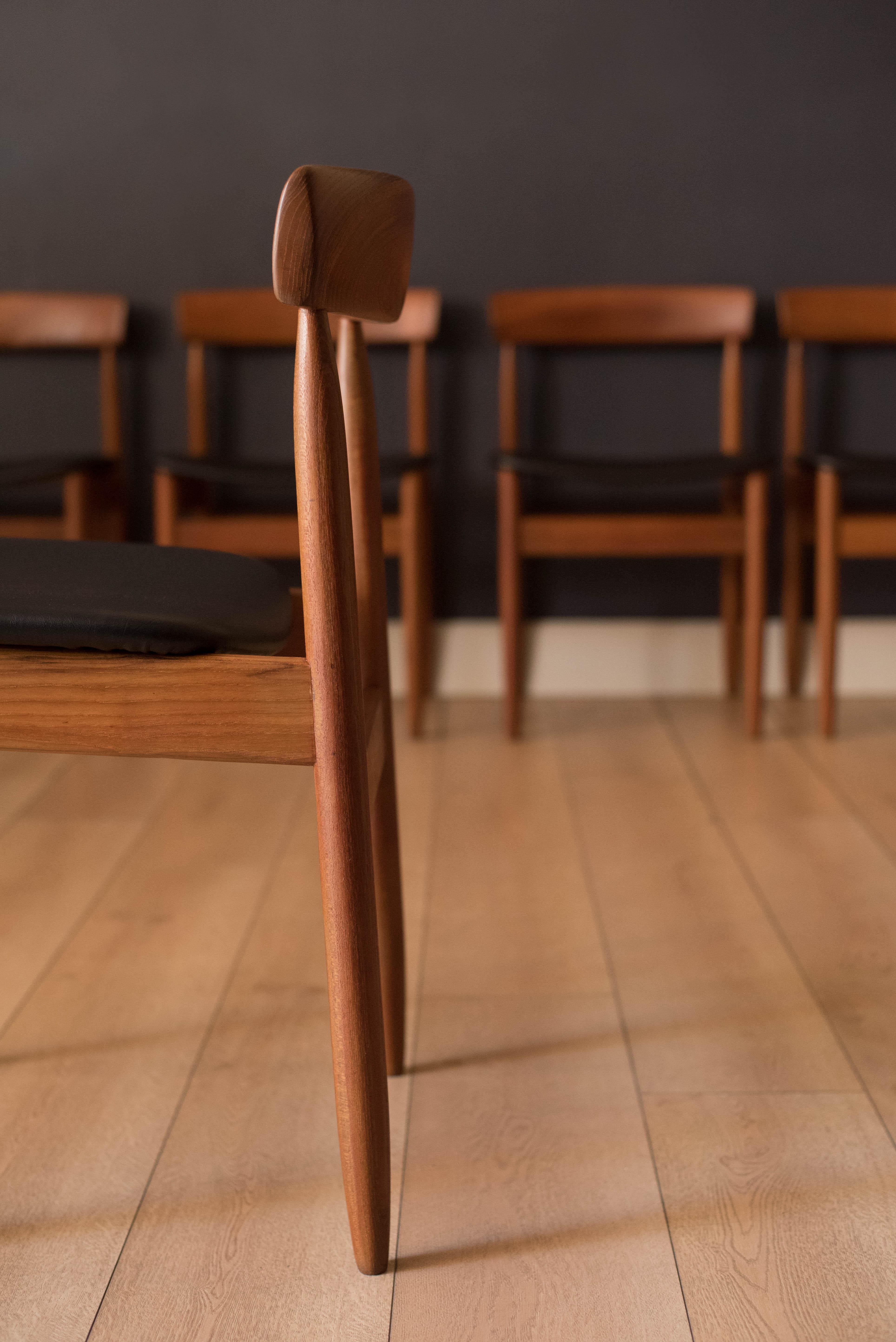 Set of Six Danish Teak Dining Chairs by Arne Hovmand-Olsen for Mogens Kold 2