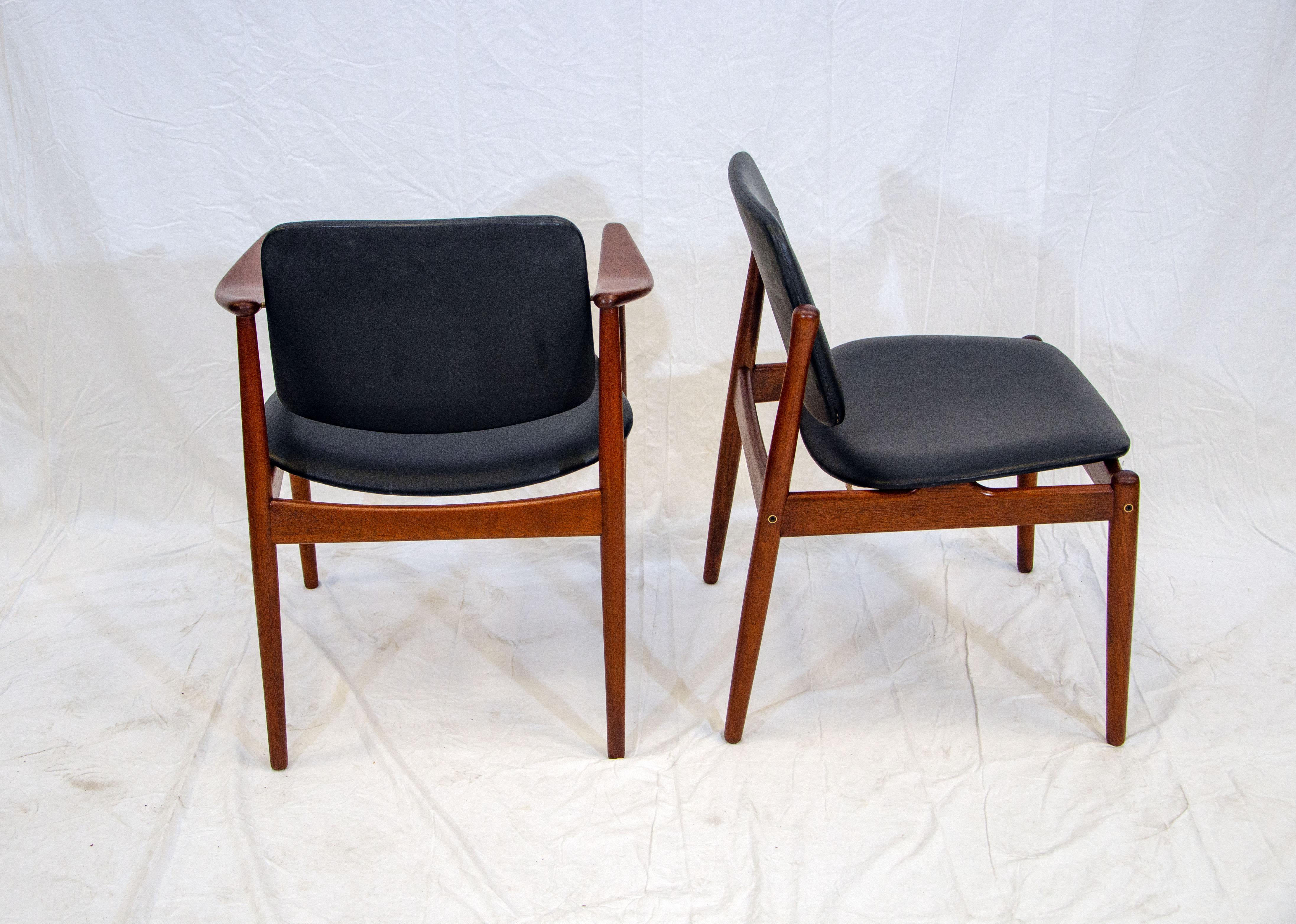 Set of Six Danish Teak Dining Chairs by Arne Vodder for Bovirke, BO92 4