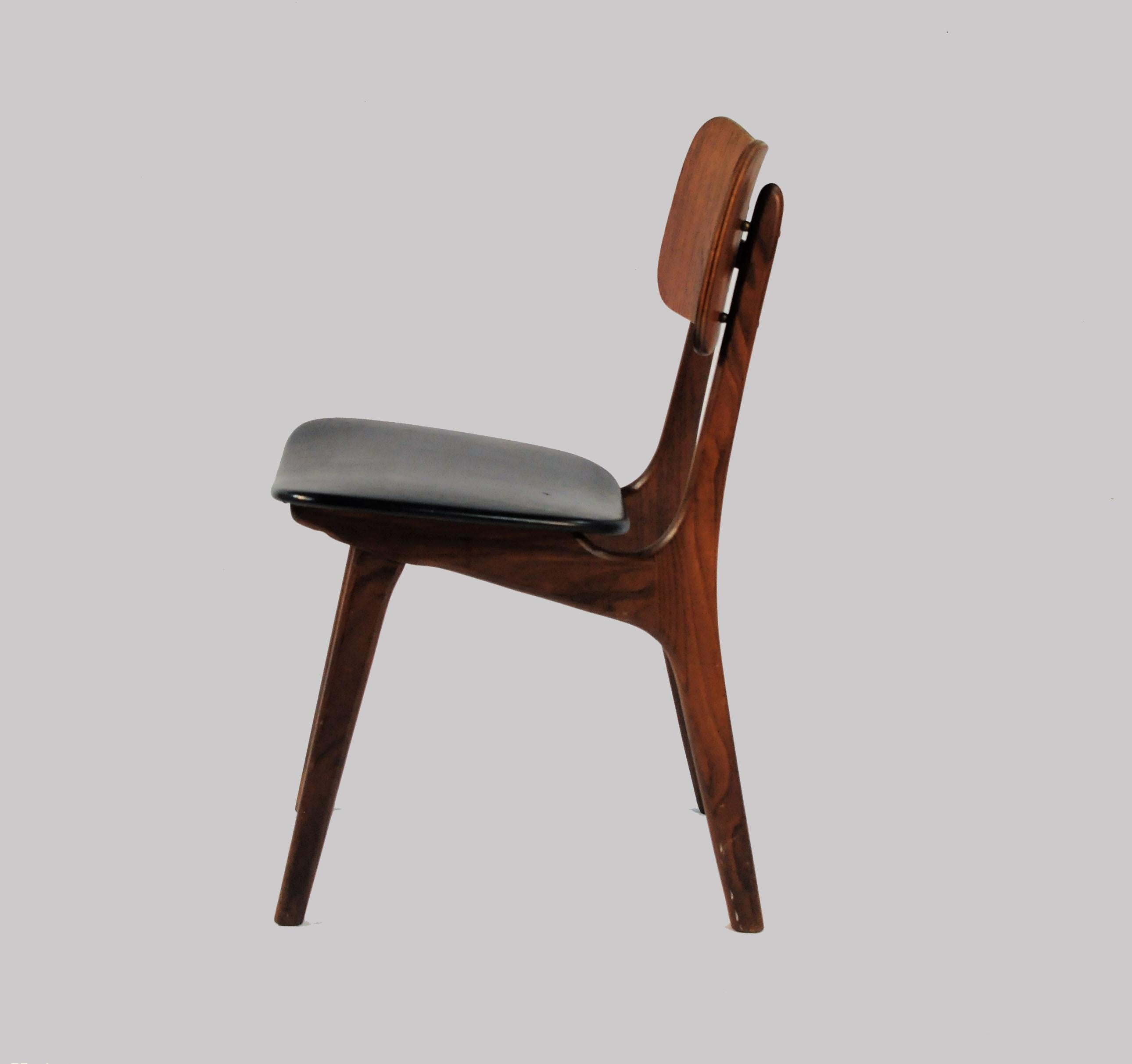 Ensemble de six chaises de salle à manger danoises en teck par Boltinge Stole, Inc. Bon état à Knebel, DK