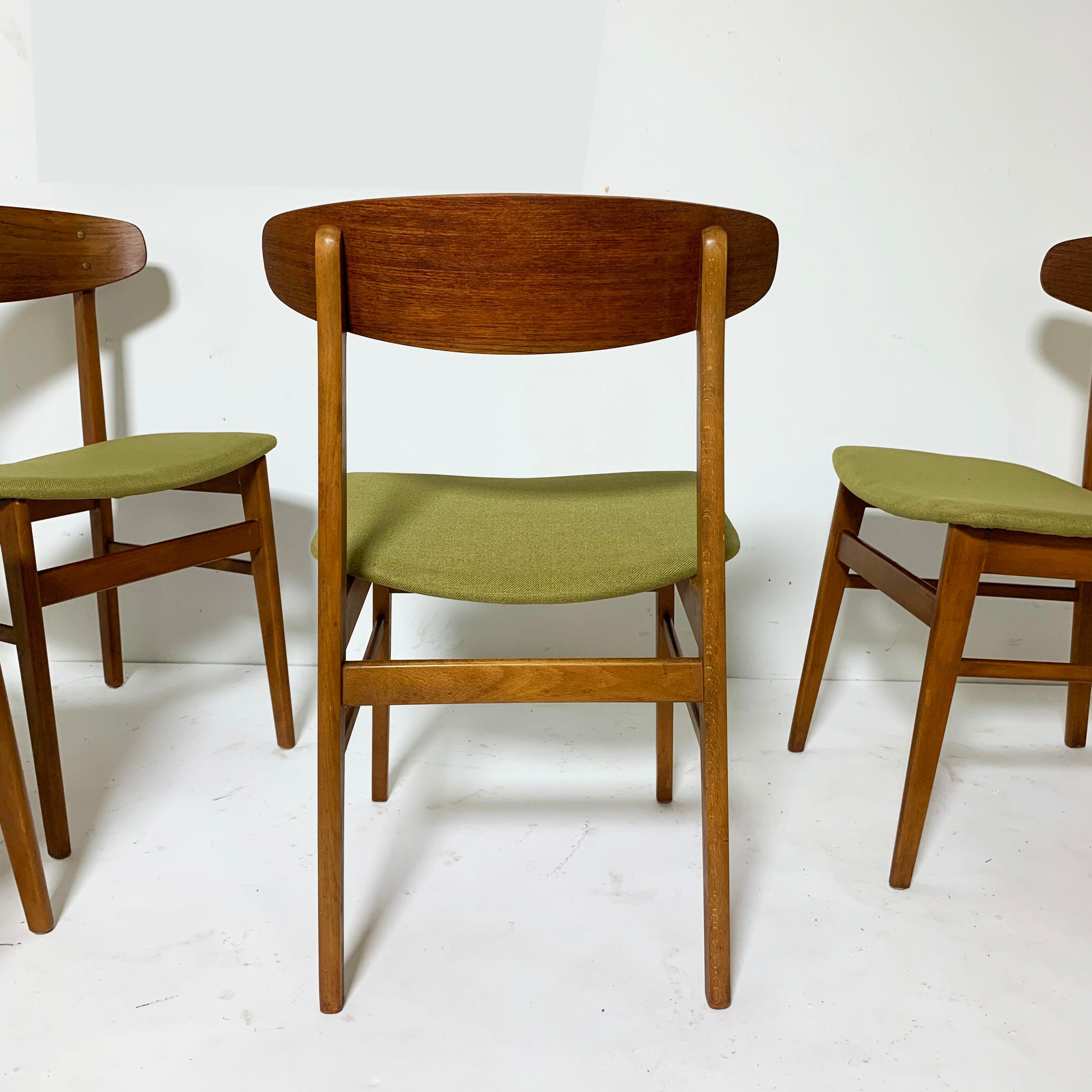 Mid-20th Century Set of Six Danish Teak Dining Chairs by SAX, circa 1960s