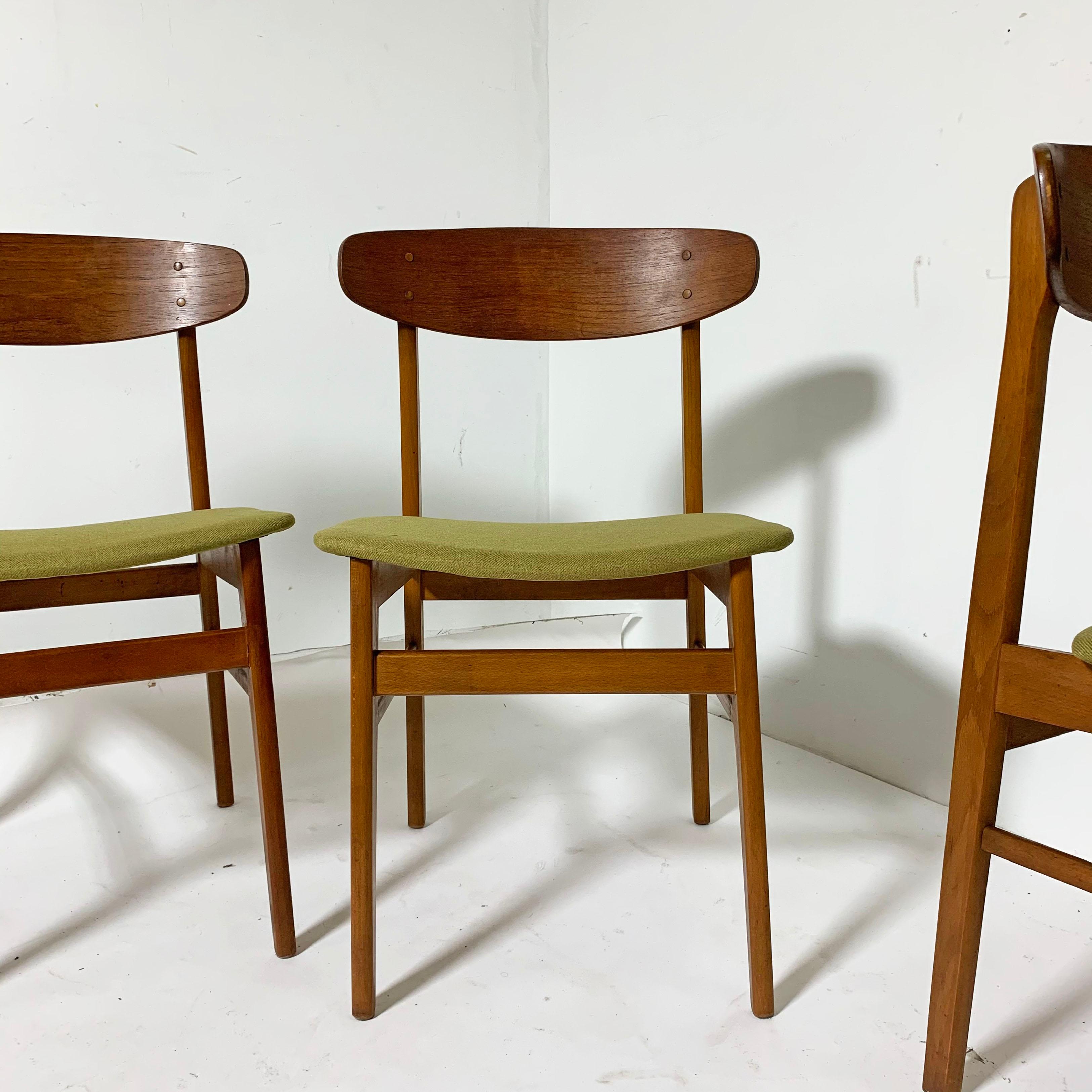 Set of Six Danish Teak Dining Chairs by SAX, circa 1960s 1