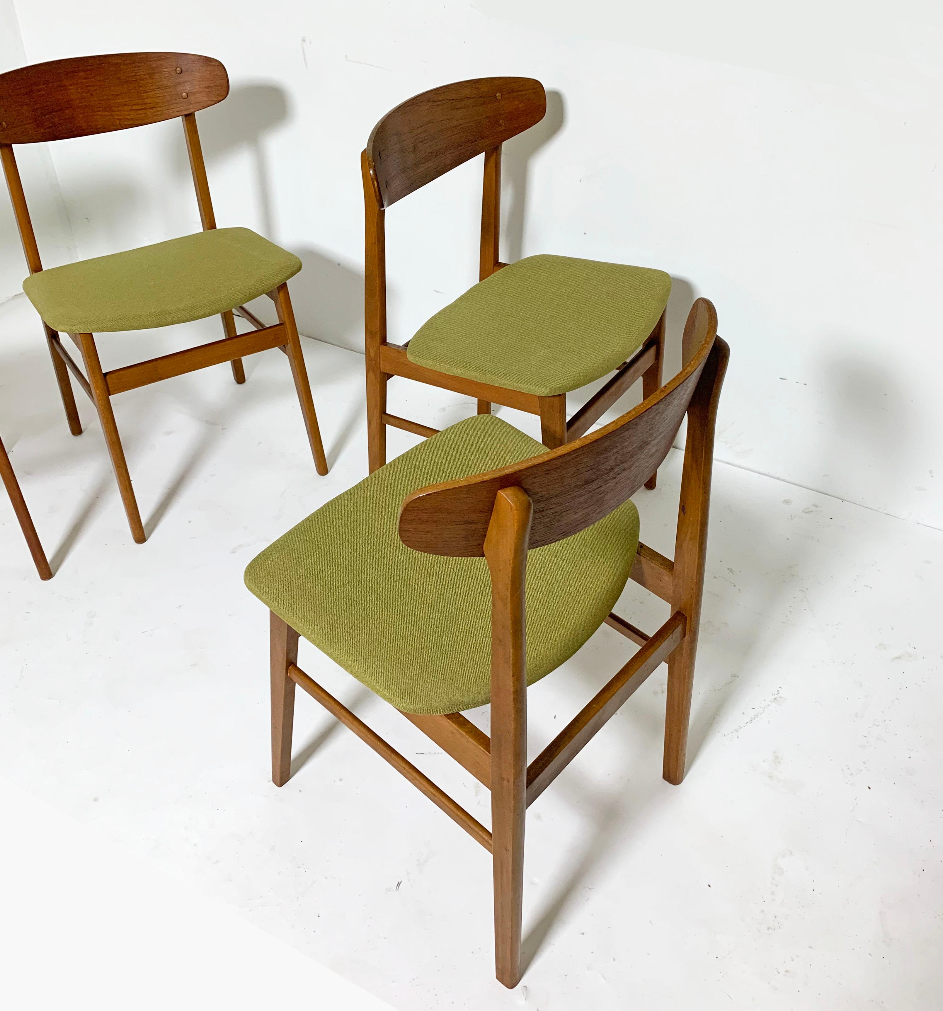 Set of Six Danish Teak Dining Chairs by SAX, circa 1960s 3