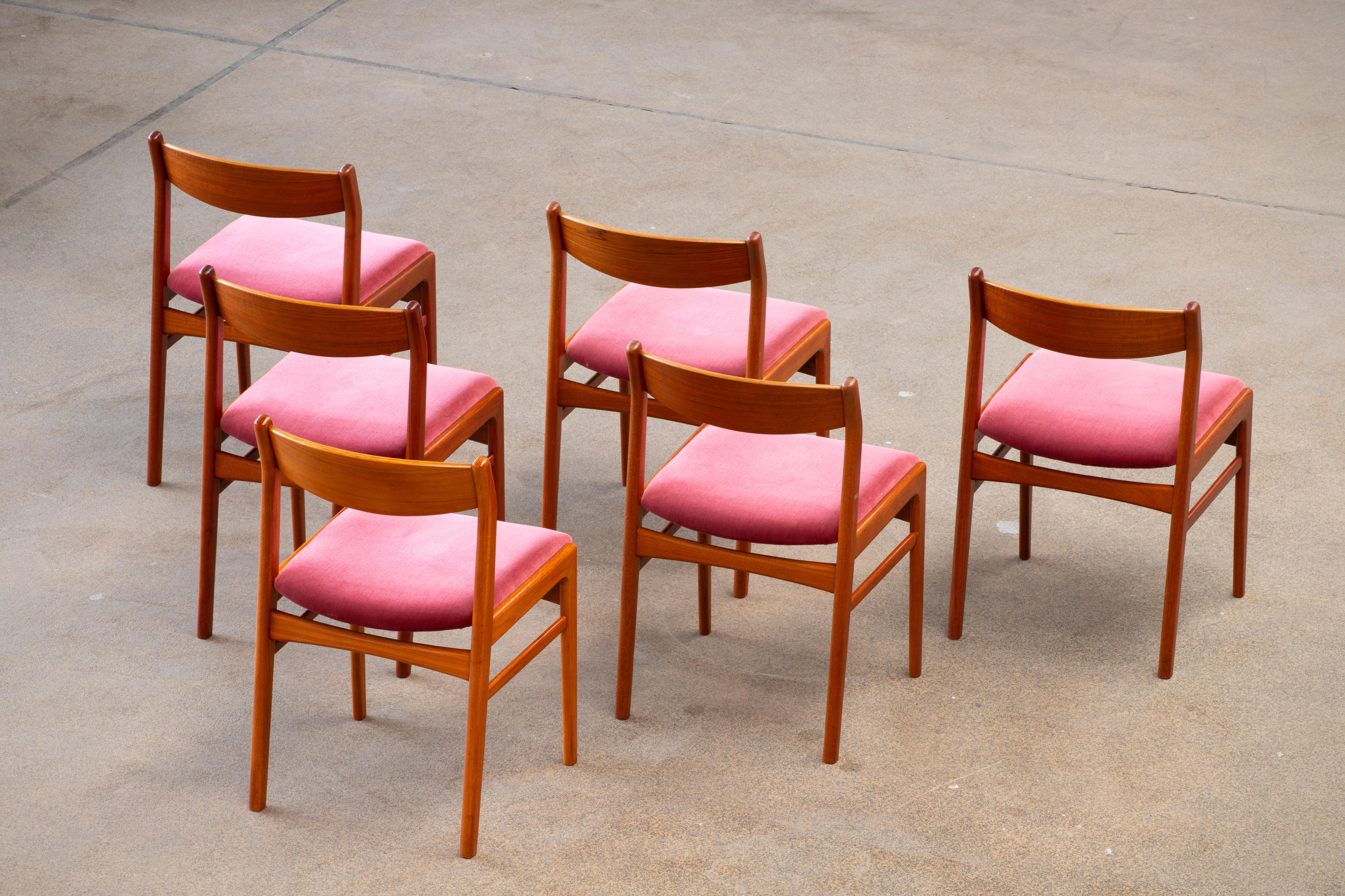 Set of Six Danish Teak Dining Chairs 2