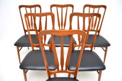 Juego de seis sillas de comedor danesas de teca "Ingrid" de Niels Koefoed