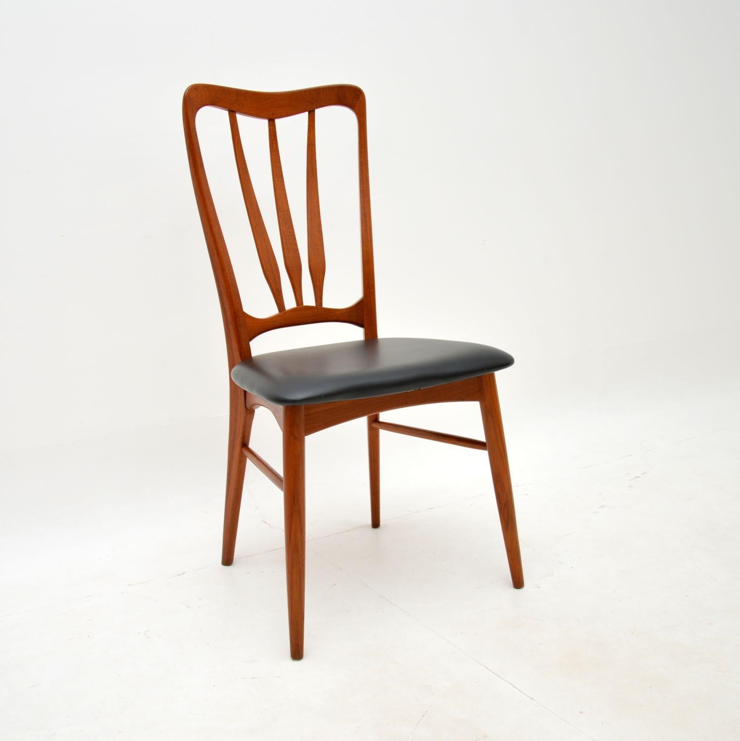 Mid-Century Modern Set of Six Danish Teak ‘Ingrid’ Dining Chairs by Niels Koefoed For Sale
