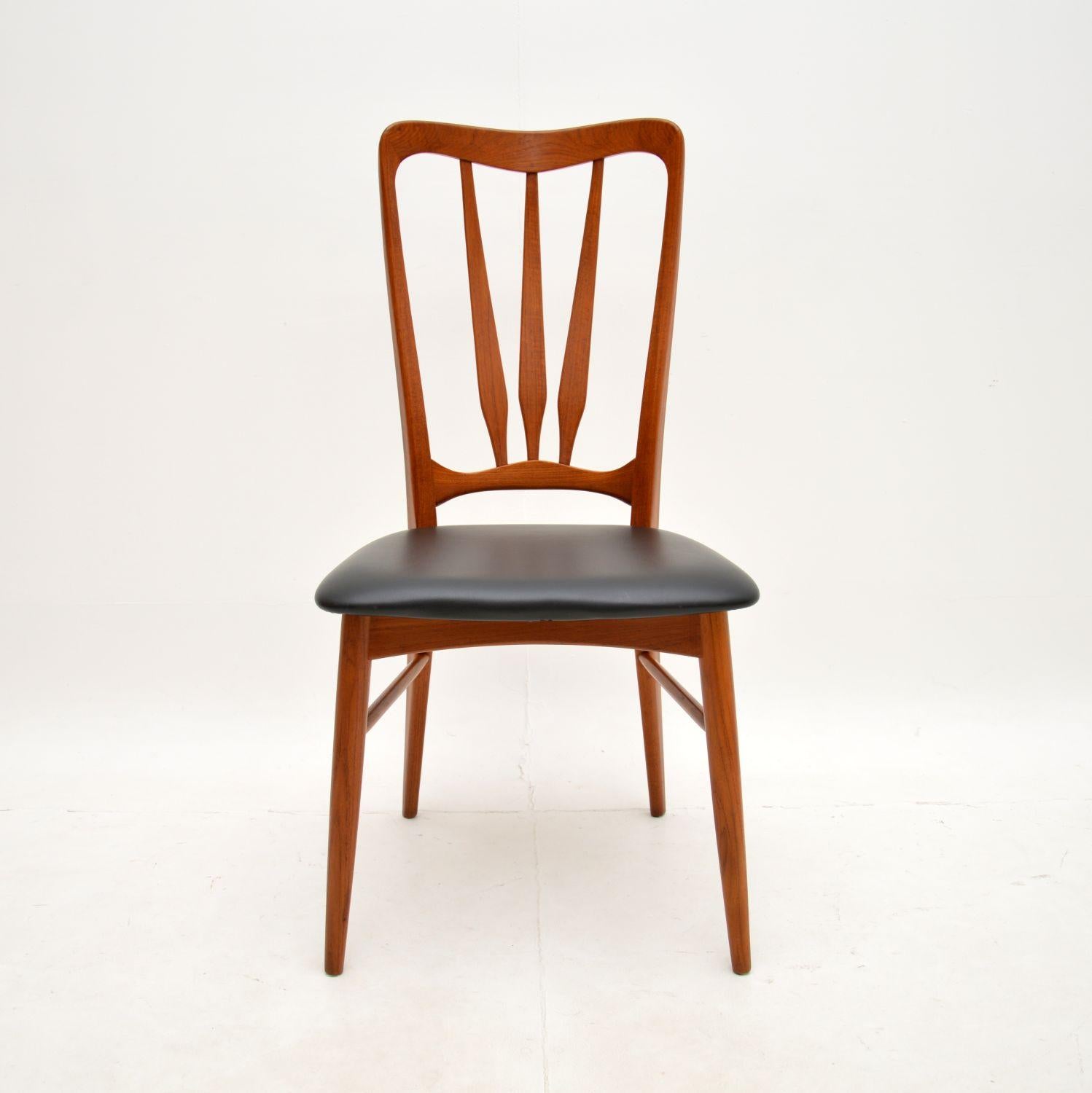 Set of Six Danish Teak ‘Ingrid’ Dining Chairs by Niels Koefoed In Good Condition For Sale In London, GB