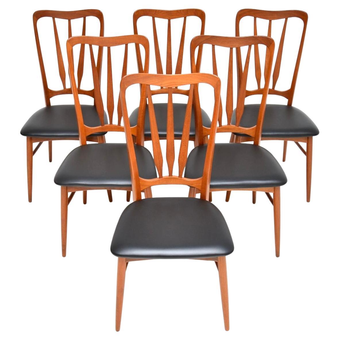 Set of Six Danish Teak ‘Ingrid’ Dining Chairs by Niels Koefoed For Sale