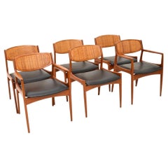 Set of Six Danish Teak Vintage Dining Chairs by Ib Kofod Larsen