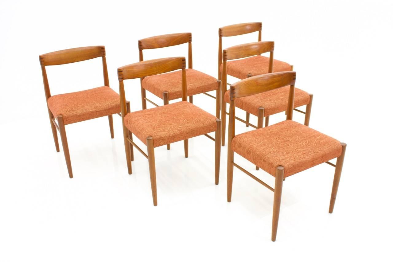 Set of Six Danish Teakwood Dining Chairs by H. W. Klein for Bramin 1960s For Sale 2