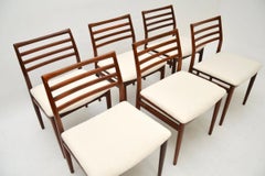 Set di sei sedie da pranzo vintage danesi di Erling Torvits