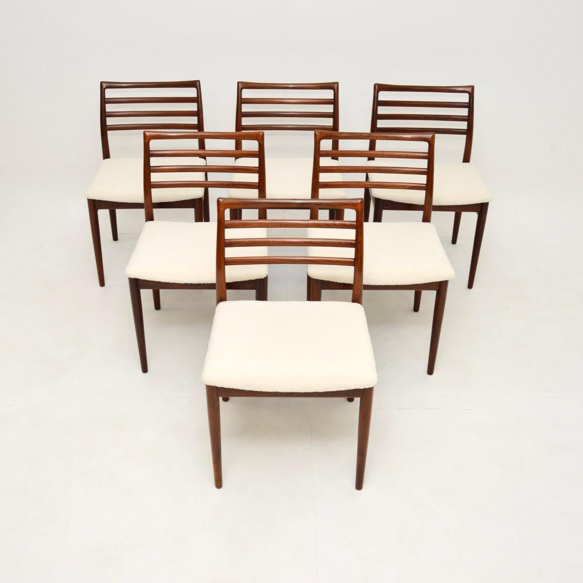 Satz von sechs dänischen Vintage-Esszimmerstühlen von Erling Torvits (Moderne der Mitte des Jahrhunderts) im Angebot