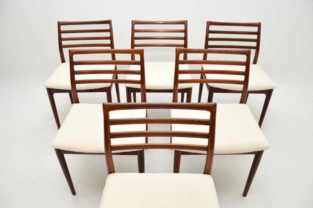 Satz von sechs dänischen Vintage-Esszimmerstühlen von Erling Torvits (Dänisch) im Angebot