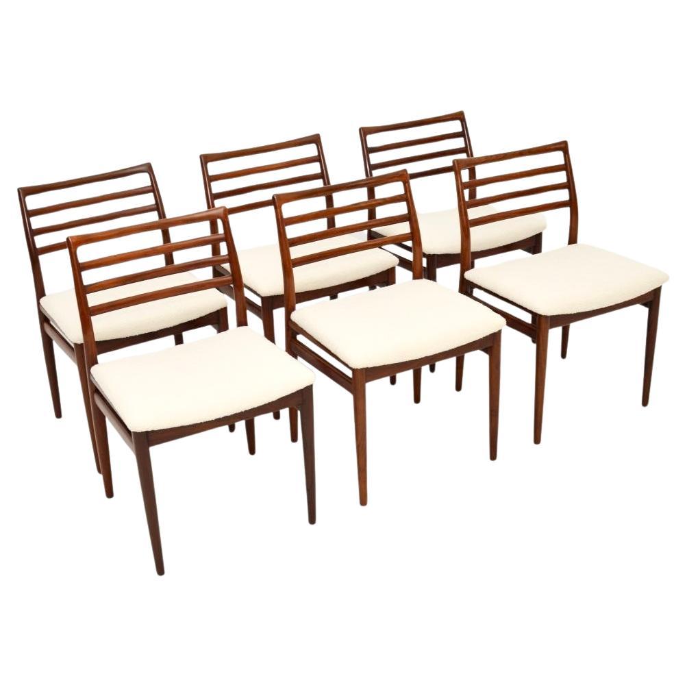 Set of Six Danish Vintage Dining Chairs by Erling Torvits