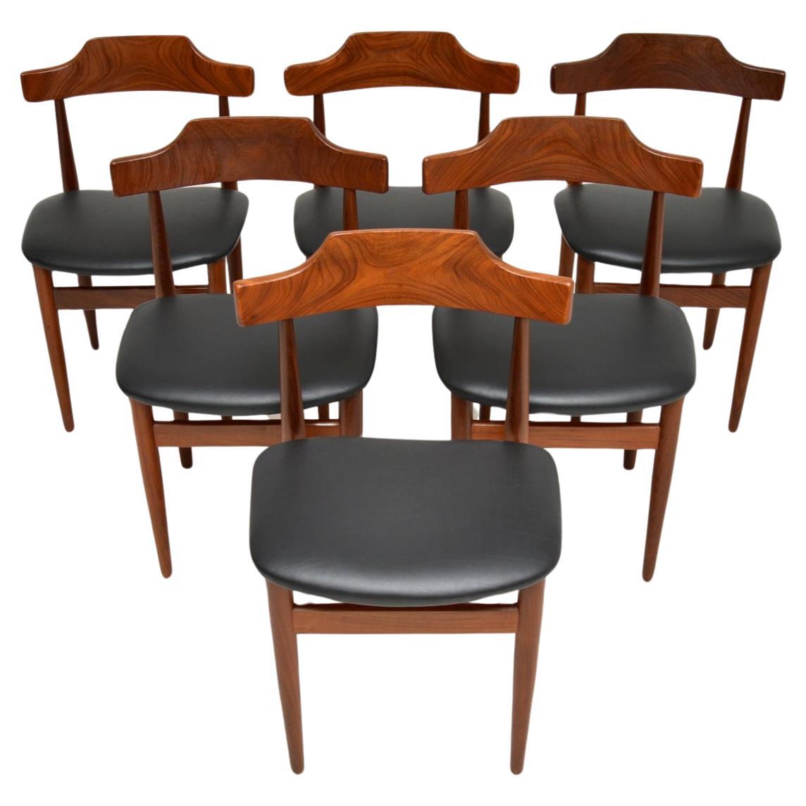 Set of Six Danish Vintage Dining Chairs by Hans Olsen
