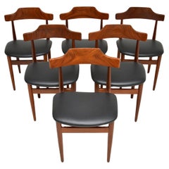 Set of Six Danish Vintage Dining Chairs by Hans Olsen